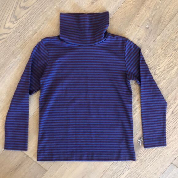 Olive Juice Blue and Red Striped Turtleneck, Girls L - Picture 1 of 3